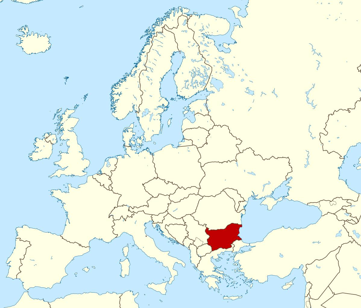 Bulgaria on world map