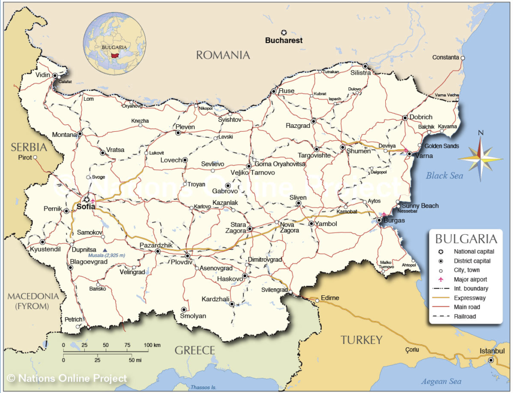 карта на българия